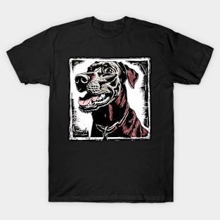 Retro Art Dobermann Dog Lover T-Shirt